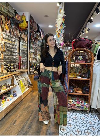 Nepal Etnik Patchwork Pantolon