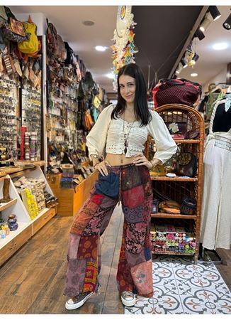 Nepal Etnik Patchwork Pantolon