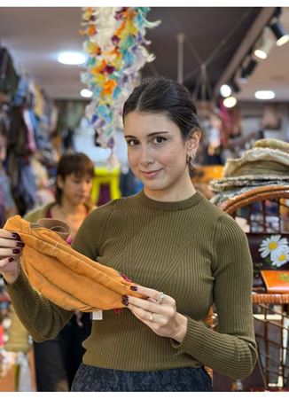 Old Cotton Turuncu Bel Çantası