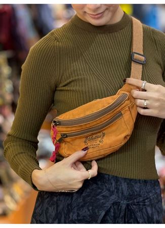 Old Cotton Turuncu Bel Çantası