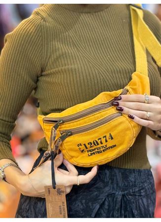 Old Cotton Sarı Bel Çantası