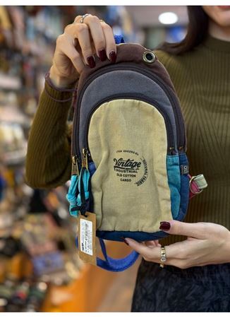 Old Cotton Renkli Bel Çantası