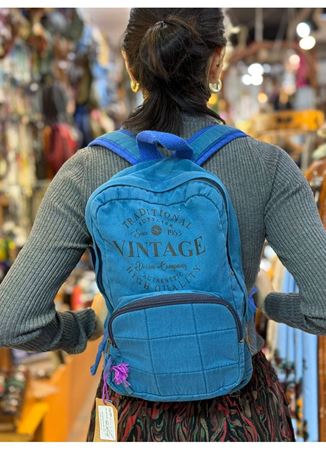 Old Cotton Sırt Çantası Mavi