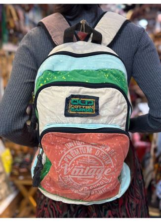 Old Cotton Renkli Sırt Çantası