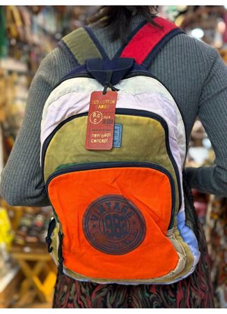 Old Cotton Renkli Sırt Çantası