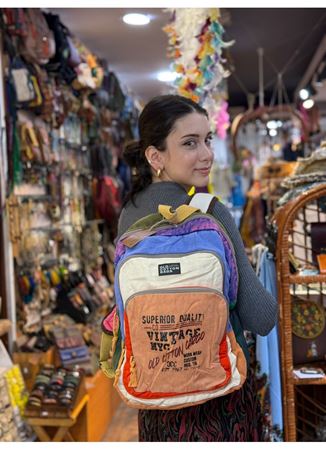 Old Cotton Renkli Sırt Çantası