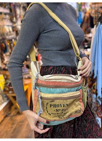 Old Cotton Postacı Çantası Renkli