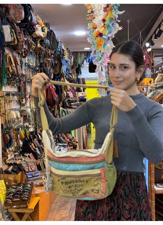 Old Cotton Postacı Çantası Renkli