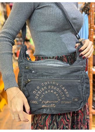 Old Cotton Postacı Çantası Gri