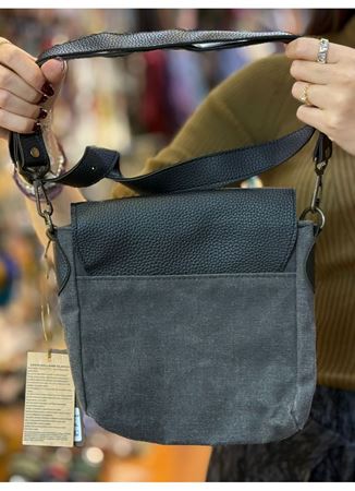 Old Cotton Omuz Çantası Siyah