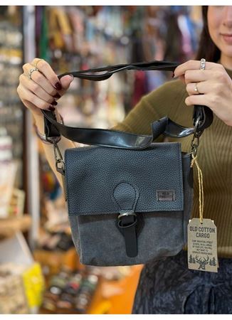 Old Cotton Omuz Çantası Siyah