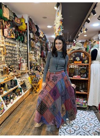 Belden Bağlamalı Nepal Etek