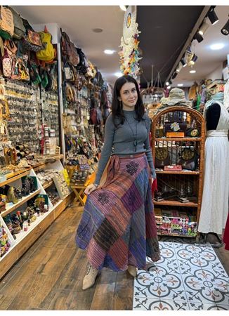 Belden Bağlamalı Nepal Etek