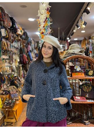 İtalyan Keçe Kaban Gri