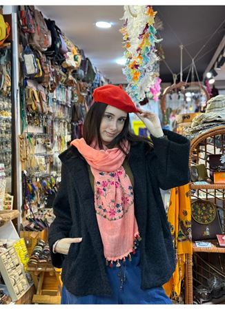 İtalyan Keçe Kaban Siyah