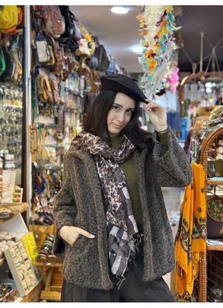 İtalyan Keçe Kaban Kahverengi