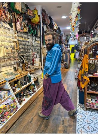 Unisex Paçası Lastikli Şalvar