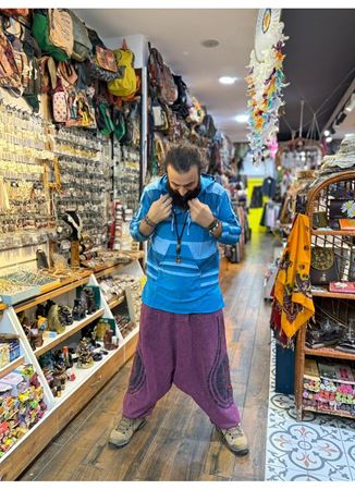 Unisex Paçası Lastikli Şalvar