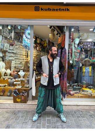 Unisex Nepal Yandan Cepli Şalvar