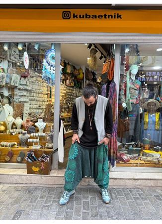 Unisex Nepal Yandan Cepli Şalvar