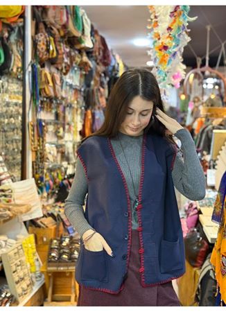 ÖZEL TASARIM DOKUMA KEÇE YELEK