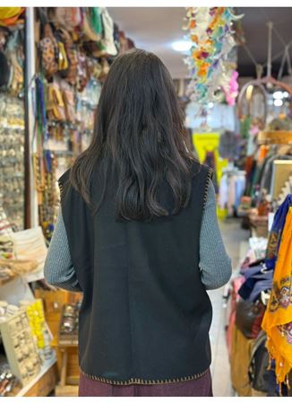 ÖZEL TASARIM DOKUMA KEÇE YELEK 