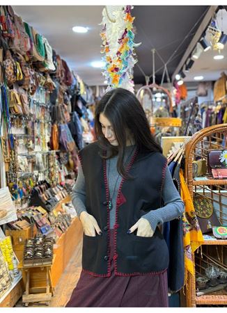 ÖZEL TASARIM DOKUMA KEÇE YELEK