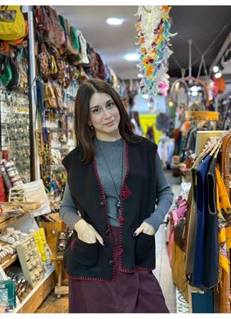 ÖZEL TASARIM DOKUMA KEÇE YELEK