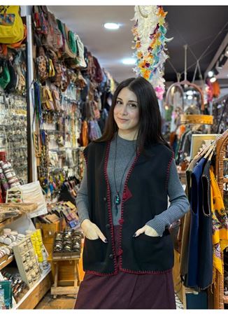 ÖZEL TASARIM DOKUMA KEÇE YELEK