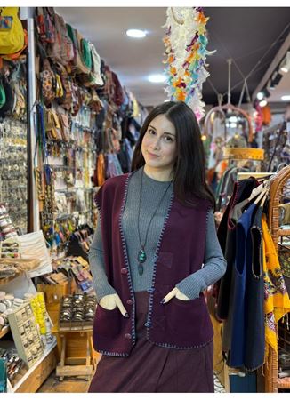 ÖZEL TASARIM DOKUMA KEÇE YELEK