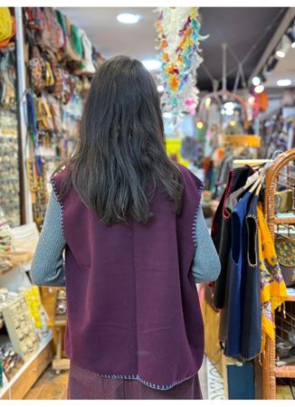 ÖZEL TASARIM DOKUMA KEÇE YELEK