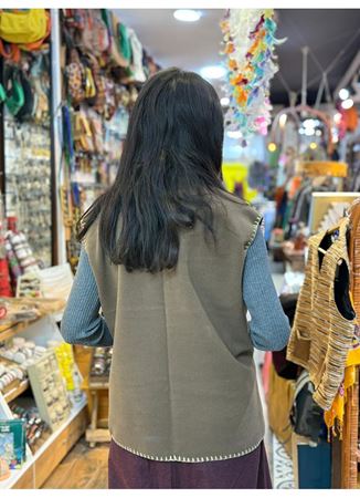 ÖZEL TASARIM DOKUMA KEÇE YELEK