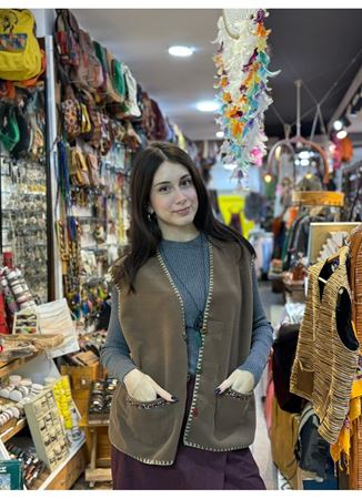 ÖZEL TASARIM DOKUMA KEÇE YELEK