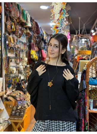 İtalyan Kazak Siyah