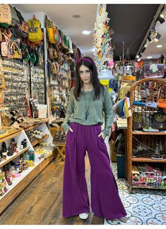 Kadife Pantolon Fuşya