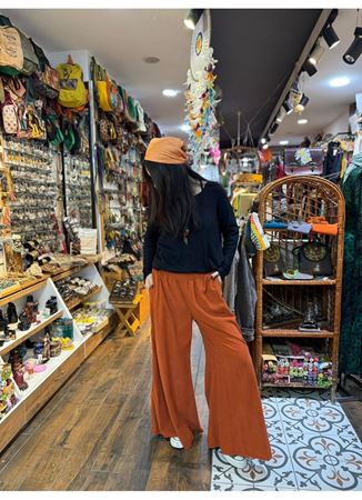 Kadife Pantolon Turuncu