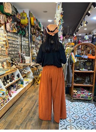 Kadife Pantolon Turuncu