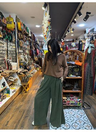 Kadife Pantolon Yeşil