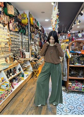 Kadife Pantolon Yeşil