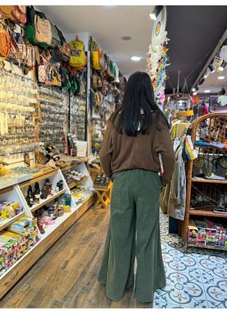 Kadife Pantolon Yeşil