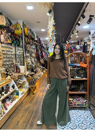 Kadife Pantolon Yeşil