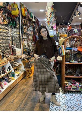 Kemerli Ekose Tasarım Etek