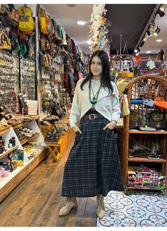 Kemerli Ekose Tasarım Etek