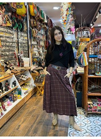 Kemerli Ekose Tasarım Etek