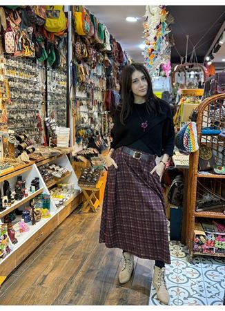 Kemerli Ekose Tasarım Etek