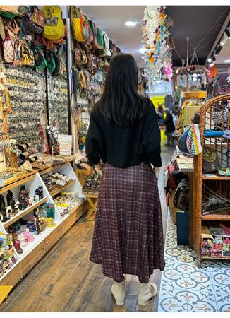 Kemerli Ekose Tasarım Etek