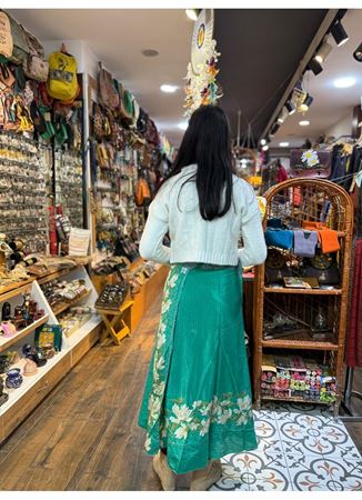 Çift Taraflı Nepal İpek Etek