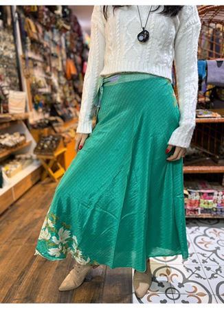 Çift Taraflı Nepal İpek Etek