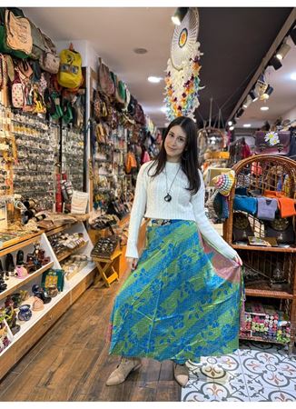 Çift Taraflı Nepal İpek Etek