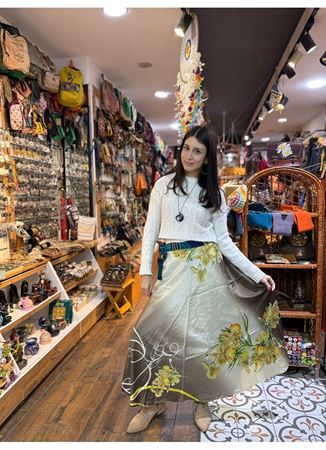 Çift Taraflı Nepal İpek Etek